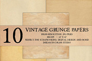10 Vintage Grunge Paper Textures, a Texture Graphic by Dream in Color Studio (Thumbnail 3 of 4)