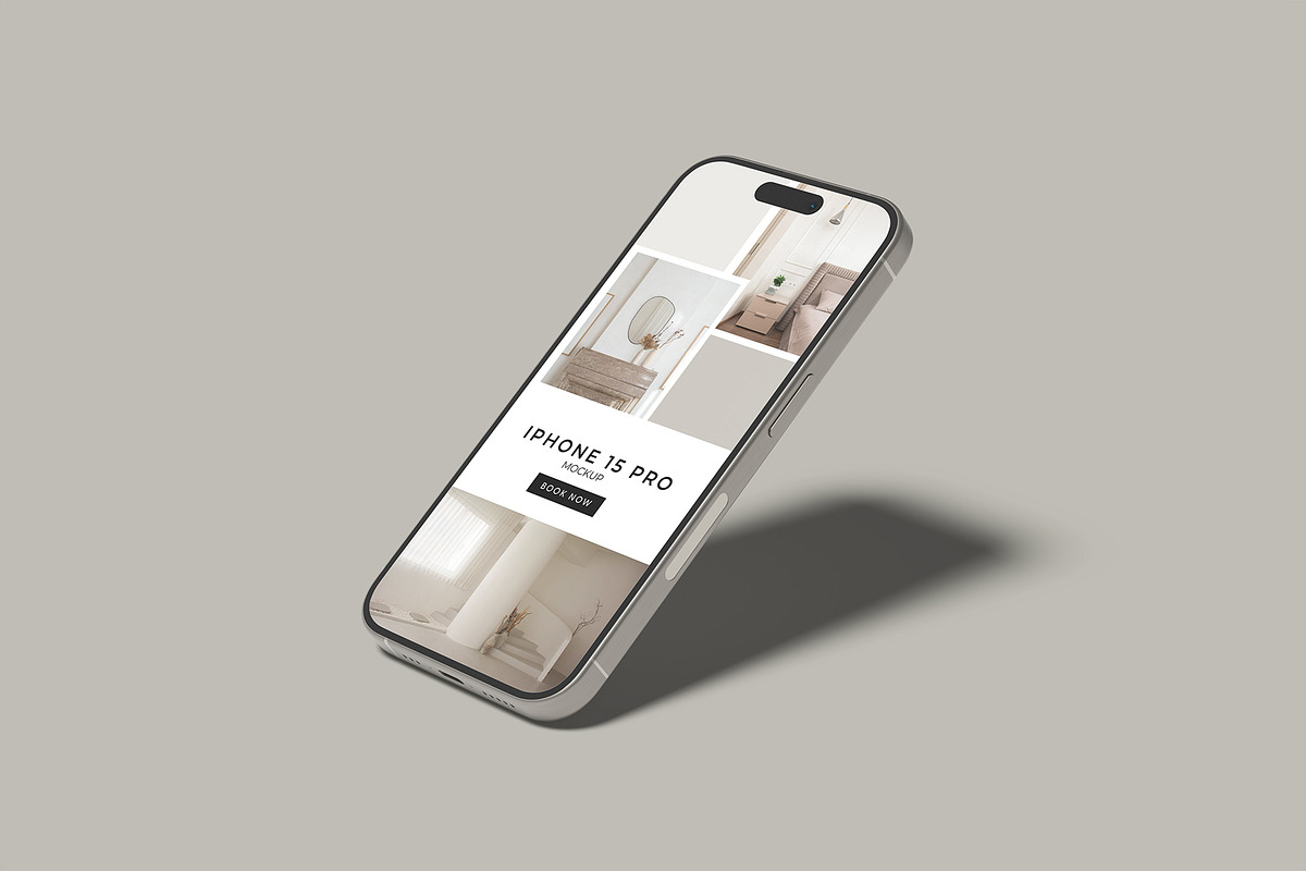 iPhone 15 Pro Mockup, an iPhone Mockup by Bangdastudio (Photo 3 of 7)