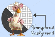 Watercolor Coquette Goose Clipart, a Seasonal Illustration by Canvas Craft (Thumbnail 2 of 6)