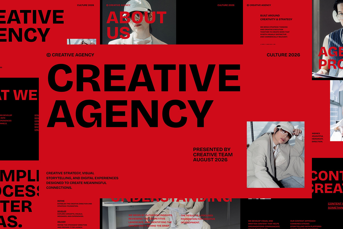 Creative Agency Google Slides, a Presentation Template by adoestudio (Photo 1 of 9)