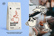 Dog & Coffee Clipart Cafe, an Animal Illustration by happpydesign (Thumbnail 4 of 11)
