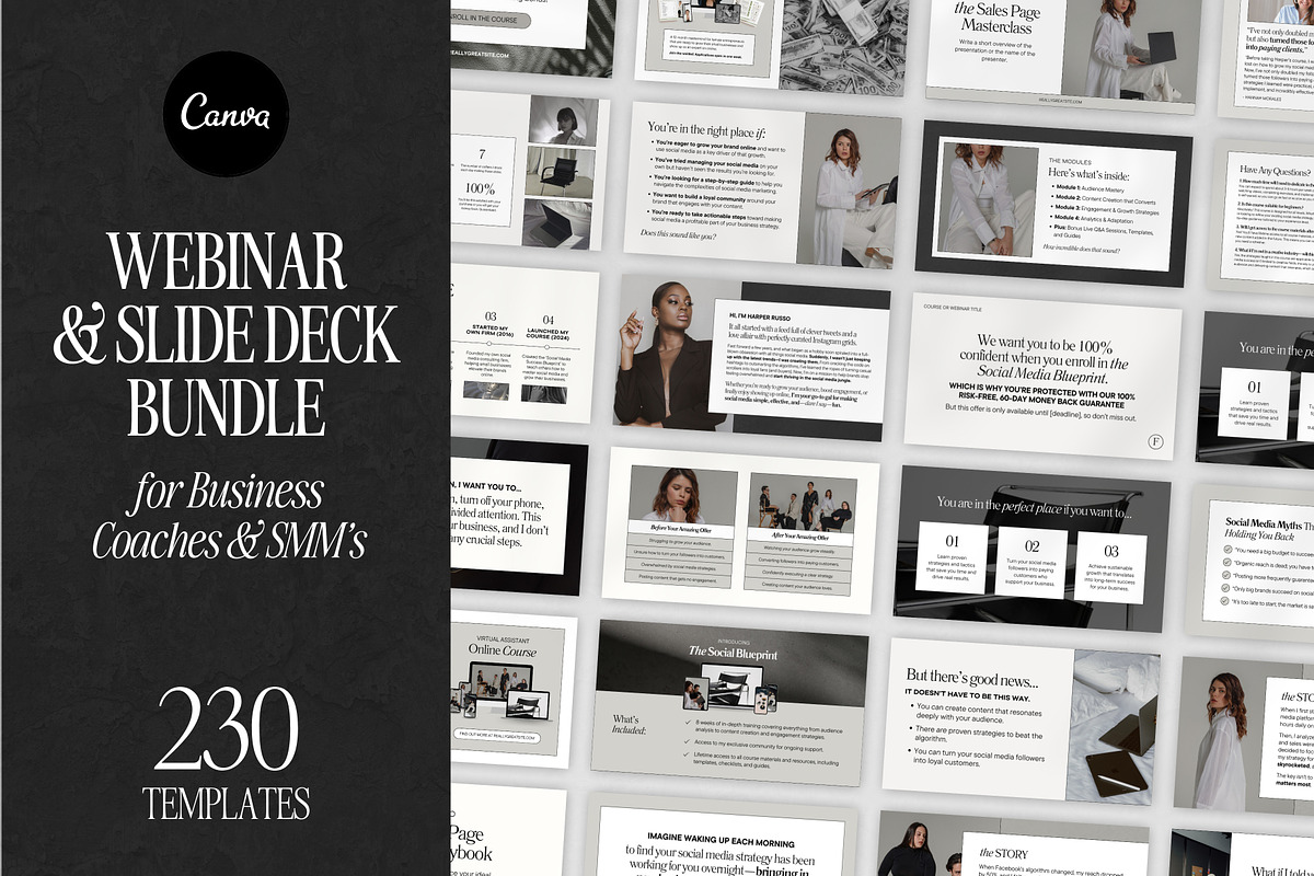 Slide Deck & Webinar Canva Templates, a Presentation Template by Fallon Gerst (Photo 1 of 22)