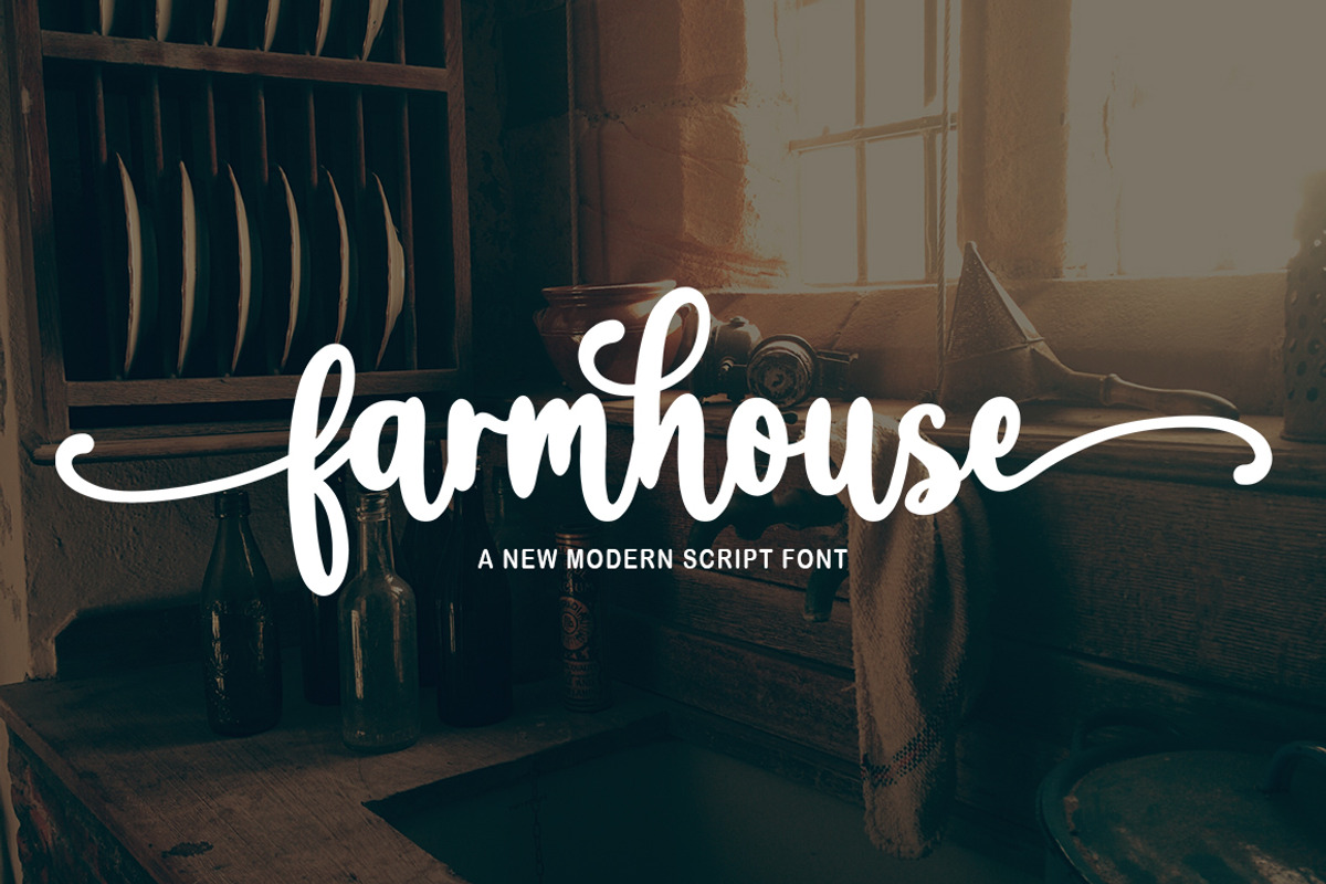 Farmhouse Script, a Script Font by Bosstype Studio (Photo 1 of 7)