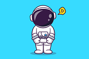 Cute Astronaut In Handcuffs Cartoon, a Technology Illustration by Catalyst Labs (Thumbnail 3 of 3)
