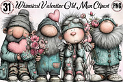 Whimsical Valentine Old Man Clipart, an Illustration by SVGArt (Thumbnail 1 of 8)