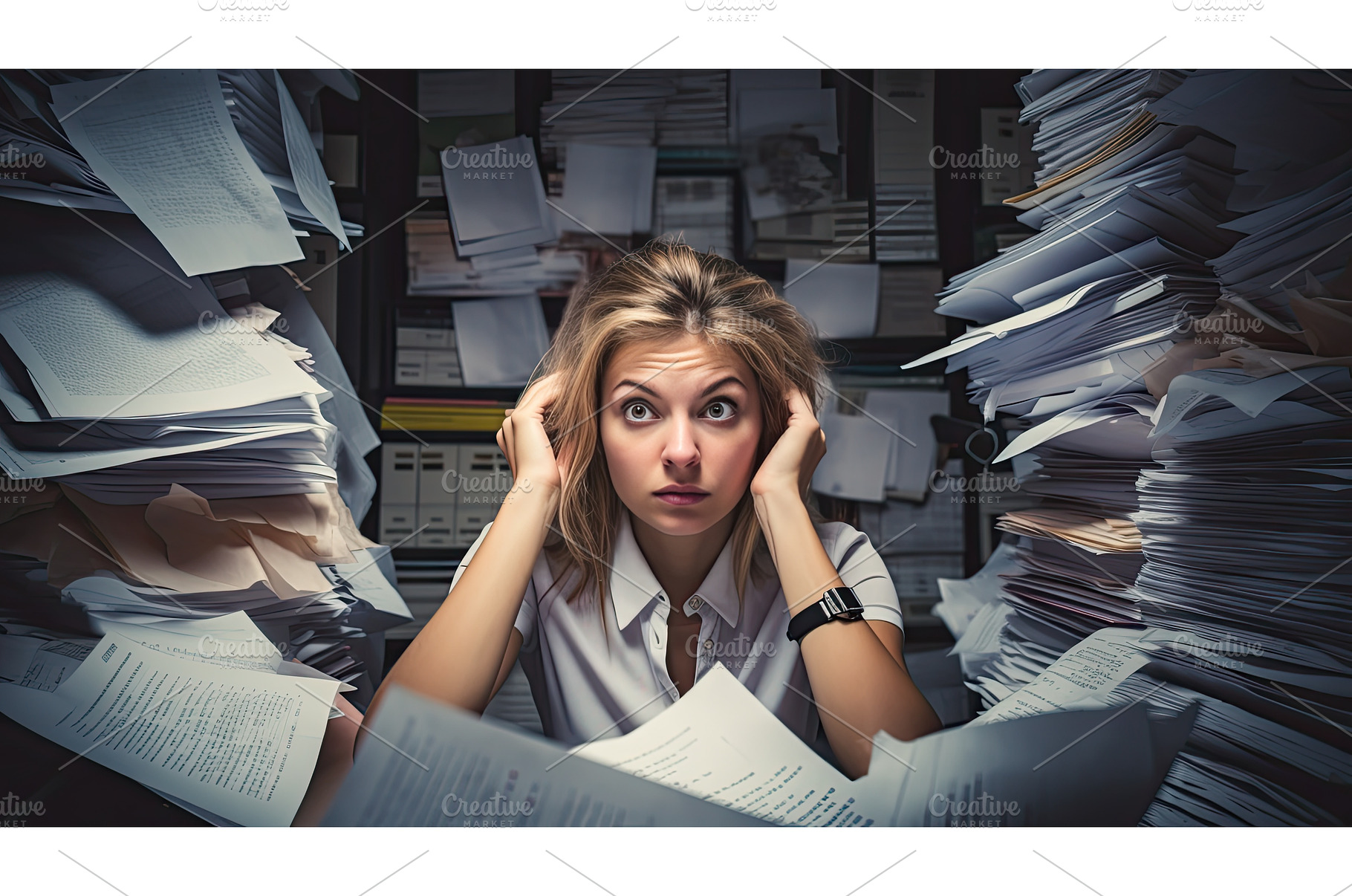 driven busy business woman ai, a Business Photo by pikepicture