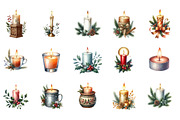 Warm Winter Candle Christmas Clipart, an Illustration by Designking (Thumbnail 2 of 5)