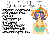 Summer Girl Clipart, a Person Illustration by DreamCafeArt (Thumbnail 7 of 7)