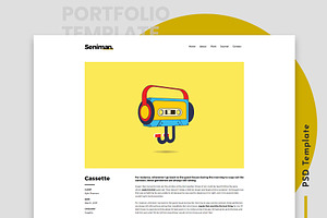 Portfolio PSD Template 3 - Seniman