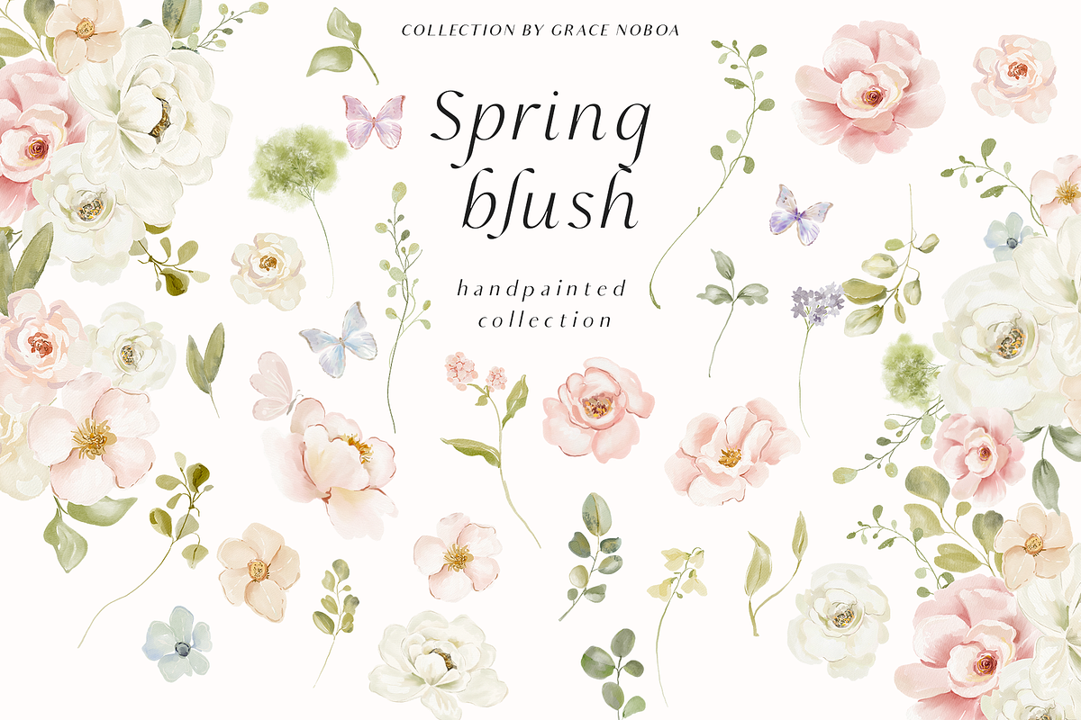 Floral pink watercolor spring pastel, a Decorative Illustration by Grace Noboa Illustrations (Photo 9 of 10)