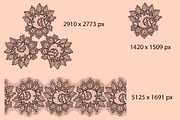Black lace seamless ribbons., a Pattern Graphic by Ajuga (Thumbnail 3 of 4)