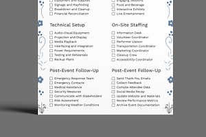 Event Planning Checklist Template