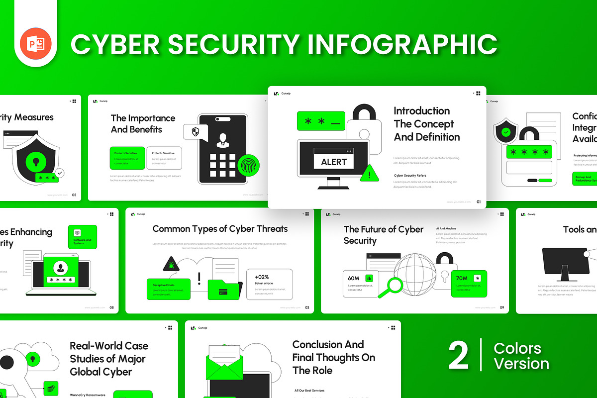Cyber Security Infographic PPT, a Presentation Template by Antstheme (Photo 1 of 4)