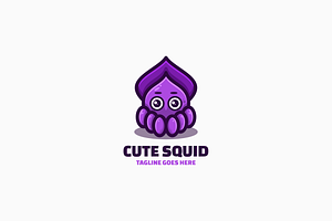 Squid Simple Mascot Logo, a Branding & Logo Template by Artnivora.Std