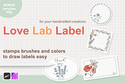 Love Lab Label Toolkit, a Brush Add-On by Rosangela Curti (Thumbnail 1 of 10)