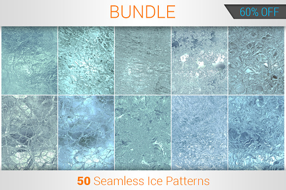 50 Seamless Ice Patterns Bundle preview 6