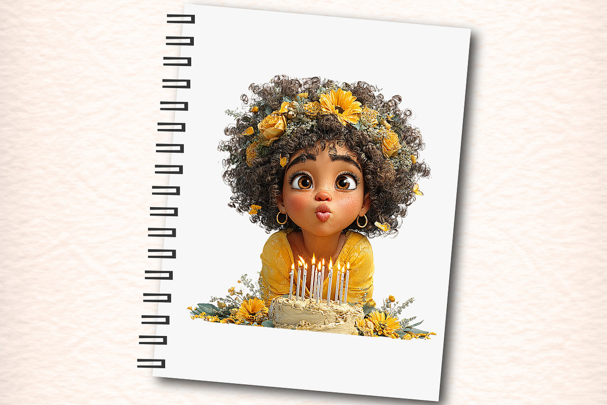 Watercolor Funny Birthday Girls Clip, an Illustration by Digital Artistic99 (Photo 7 of 11)