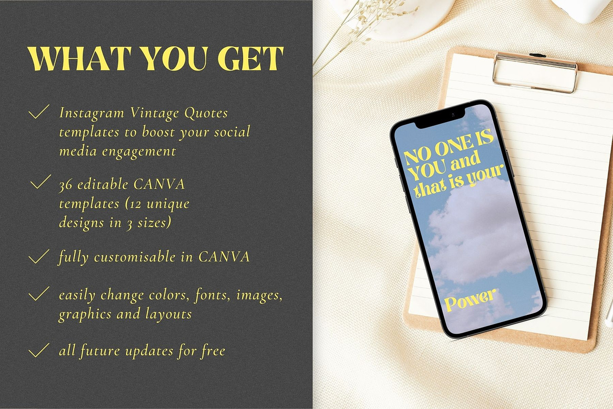 Instagram Inspirational Quotes CANVA, a Social Media Template by Lyrata Studio (Photo 4 of 14)