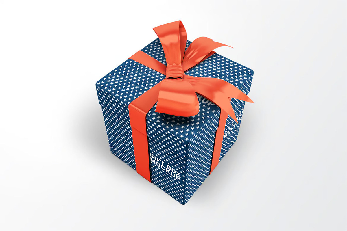Gift Box Mock-Up, a Packaging Mockup by DesignRushMarket (Photo 2 of 5)
