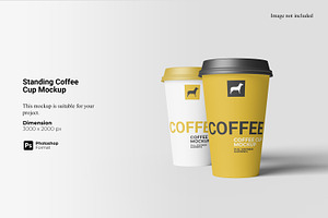 Standing Coffee Cup Mockup