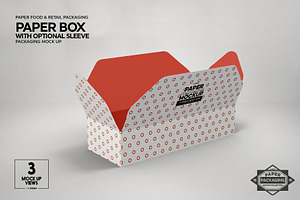 Paper Boxes With Sleeve Mockup