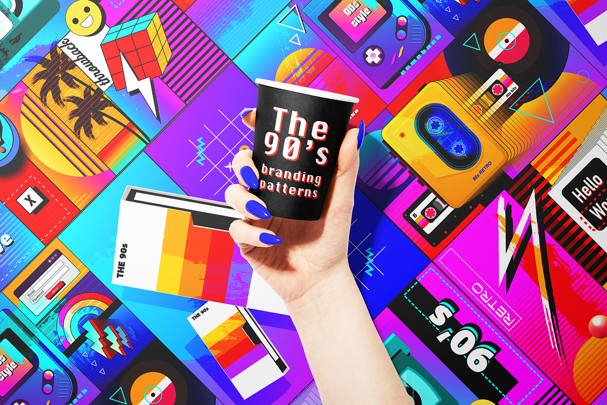 The 90's branding patterns, a Pattern Graphic by Polar Vectors (Photo 20 of 21)