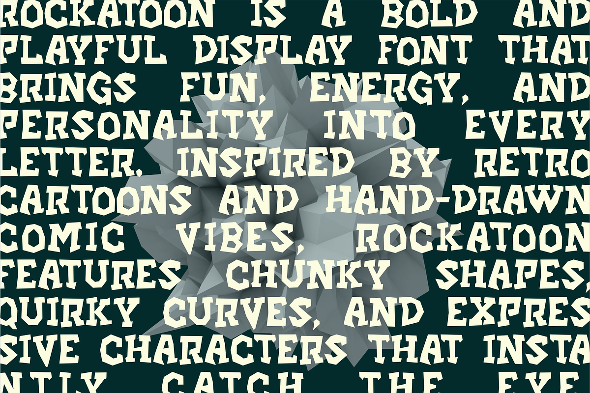ROCKATOON - Playful Display Font, a Font by Vroz Studio (Photo 3 of 6)