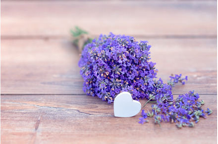 Fresh bouquet of lavender and a