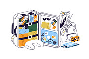 Baggage for travel set, banners, an Object Illustration by PaperTrident (Thumbnail 9 of 11)