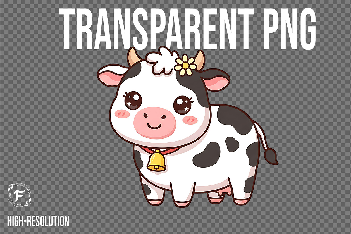Cute Cow Clipart, an Animal Illustration by Forhadx5 (Photo 2 of 8)
