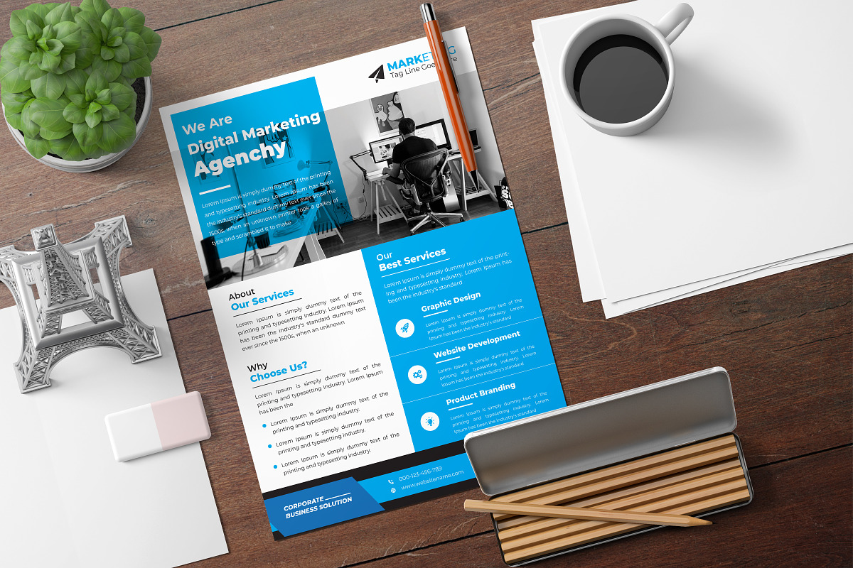 Corporate Theme Business Flyer, a Flyer Template by Graphiexperto (Photo 2 of 6)