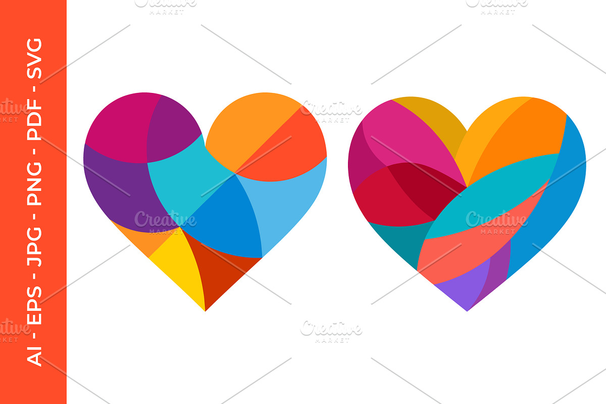 Heart Shape Illustration bundle, an Object Illustration by nandinigraphics