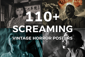 screaming 110+ vintage horror poster