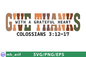 Give Thanks Thanksgiving Clipart SVG, a Graphic by mh_arif