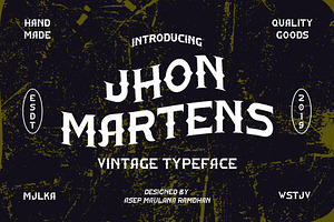 Jhon Martens Vintage Typeface