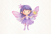 Watercolor Magical Garden Purple png, an Illustration by Watercolor design (Thumbnail 12 of 13)