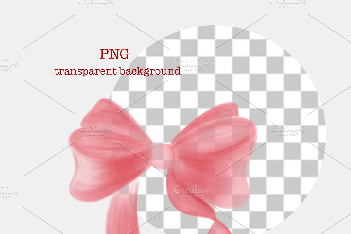 Whimsical Baby Pink Ribbon Clipart, a Decorative Illustration by Oleksandra Illustrates (Photo 2 of 14)