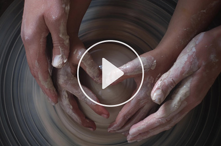 Child making Ceramic Pot. 4K, 60fps