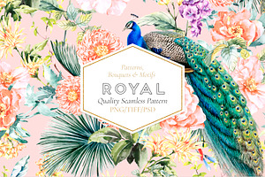 Royal, Seamless Patterns And Motifs.