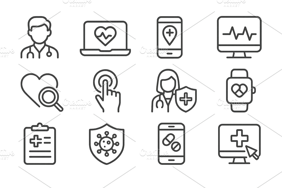 Collection of vector healthcare, a Healthcare Illustration by ZinetroN