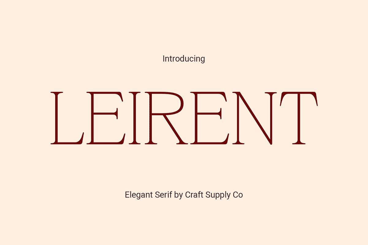 Leirent – Elegant Serif, a Serif Font by Craft Supply Co. (Photo 1 of 8)
