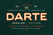 Darte | Handdrawn Typeface, a Handwritten Font by Goodwheel Studio (Thumbnail 1 of 7)