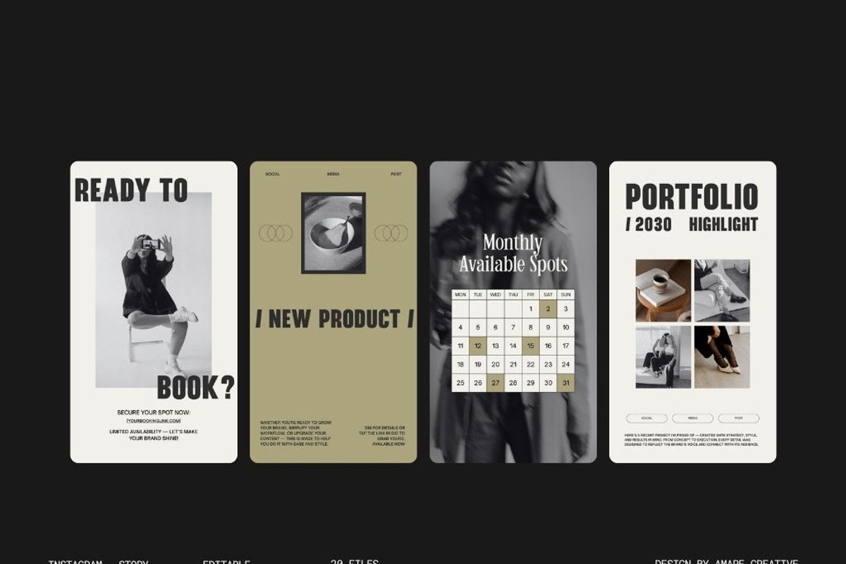 20 Instagram Story Canva Template, a Social Media Template by Amaré Creative (Photo 4 of 8)