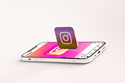 iPhone 13 Mockup Icon Medial Sosial, an iPhone Mockup by 2M GRAPHICS DESIGN (Thumbnail 2 of 9)