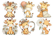 Cute Baby Giraffe Clipart, an Animal Illustration by Creative Art (Thumbnail 3 of 7)