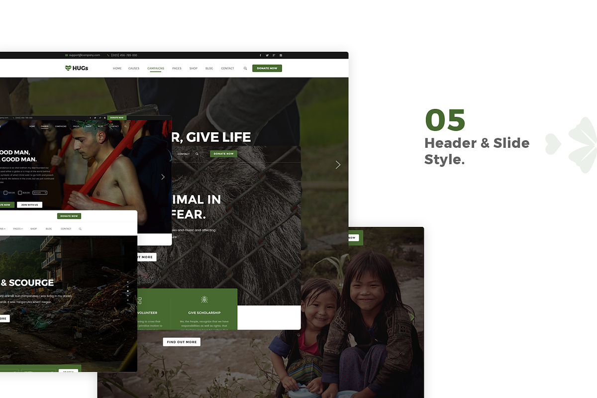 Hugs Charity/Nonprofit Template PSD, a Websites & App Template by No.13 (Photo 4 of 6)