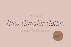 Revival font New Circular Gothic