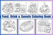Food,Drinks & Sweets Coloring Pages, a Food Illustration by Coco Bloom (Thumbnail 1 of 3)