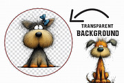 Whimsical Fluffy Dog Clipart, an Illustration by Libby Wishes (Thumbnail 2 of 7)