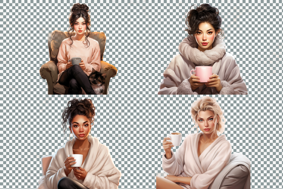 Cozy Time Clipart Set, a Person Illustration by Mash Mash Stickers (Photo 8 of 9)